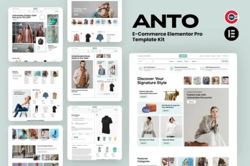 Mua Anto - E-Commerce Elementor Pro Template Kit giá rẻ