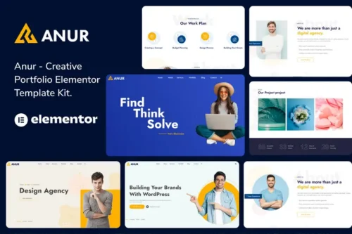 Mua Anur - Portfolio Elementor Template Kit giá rẻ