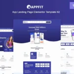 Appfit – App Landing Page Elementor Pro Template Kit