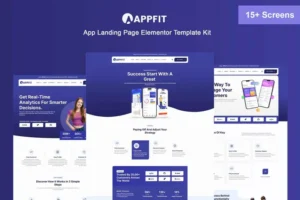 Mua Appfit - App Landing Page Elementor Pro Template Kit giá rẻ