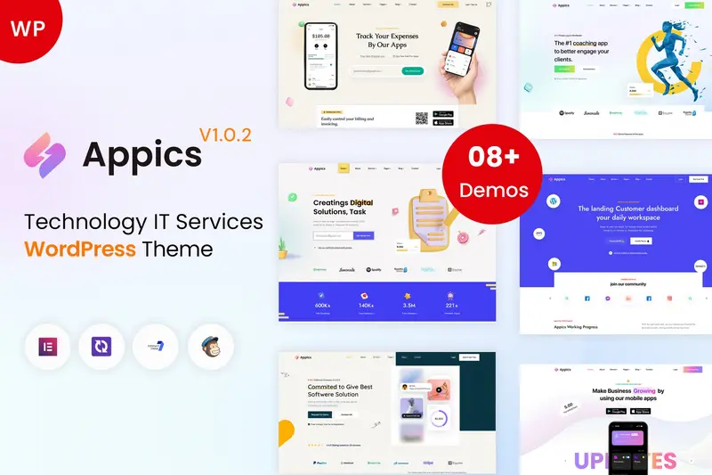 Mua Appics - app landing page WordPress Theme giá rẻ