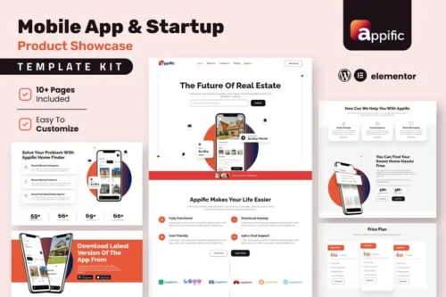 Mua Appific - App Showcase Elementor Template Kit giá rẻ