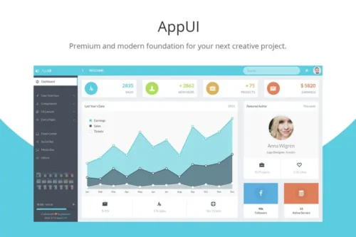 Mua AppUI - Bootstrap Admin Template giá rẻ
