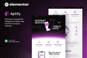 Mua Aptify – Mobile App Landing Page & Tech Company Elementor Template Kit giá rẻ