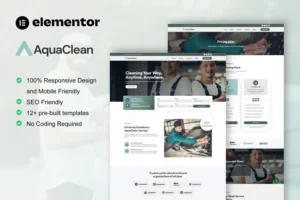 Mua AquaClean - Car Washing & Cleaning Services Elementor Template Kit giá rẻ