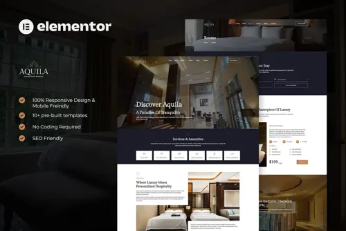 Mua Aquila - Luxury Hotel & Resort Elementor Template giá rẻ