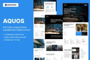 Mua Aquos - Factory & Industrial Elementor Pro Template Kit giá rẻ