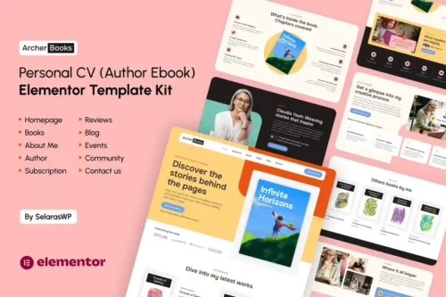 Mua ArcherBooks - Author & eBook Resume Elementor Pro Template Kit giá rẻ
