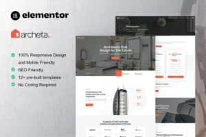 Mua Archeta - Architecture & Construction Service Elementor Template Kit giá rẻ