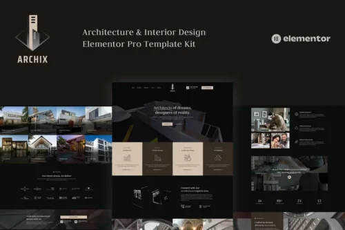 Mua Archix - Architecture & Interior Design Elementor Pro Template Kit giá rẻ