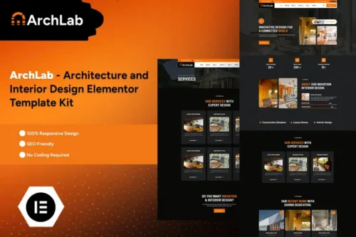 Mua ArchLab - Architecture & Interior Design Elementor Pro Template Kit giá rẻ
