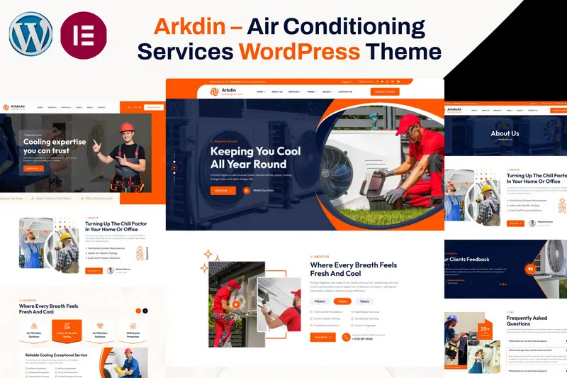 Mua Arkdin - Air Conditioning Services WordPress Theme giá rẻ