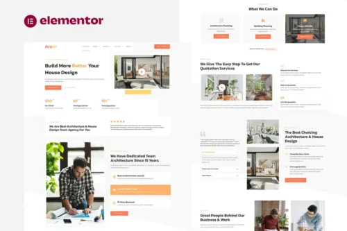 Mua Arsiti - Architecture & House Design Agency Elementor Template Kit giá rẻ