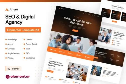 Mua Artera - SEO & Digital Agency Elementor Pro Template Kit giá rẻ