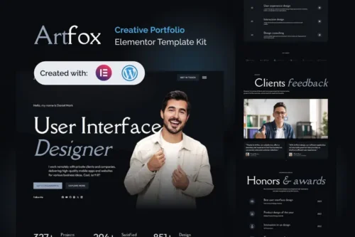 Mua Artfox - Creative Portfolio Elementor Pro Template Kit giá rẻ