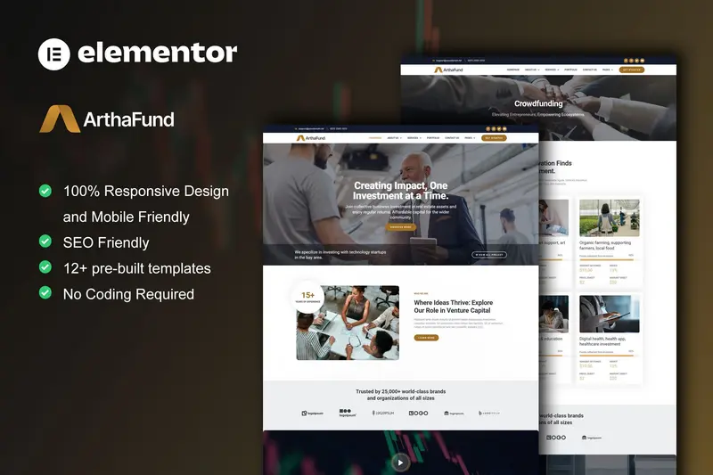 Mua ArthaFund - Finance & Investment Elementor Template Kit giá rẻ