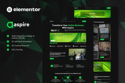 Mua Aspire - SEO & Digital Marketing Elementor Template Kit giá rẻ