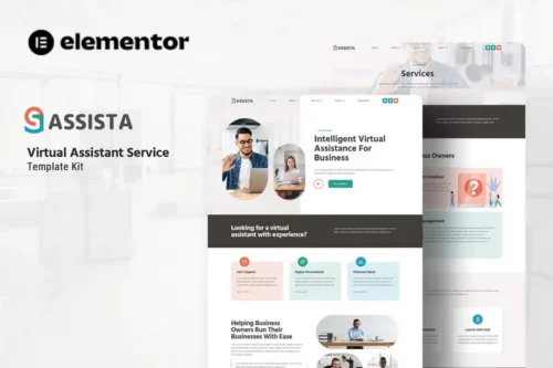 Mua Assista - Virtual Assistant Service Elementor Template Kit giá rẻ