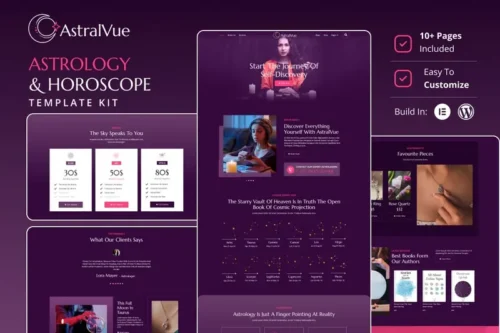 Mua AstralVue - Astrology & Horoscope Elementor Template Kit giá rẻ