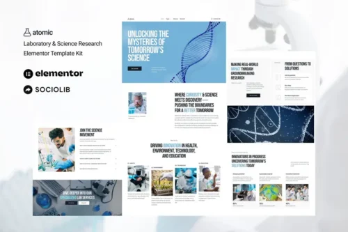 Mua Atomic - Laboratory & Science Research Elementor Template Kit giá rẻ