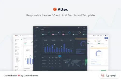Mua Attex - Laravel 10 Admin & Dashboard Template giá rẻ