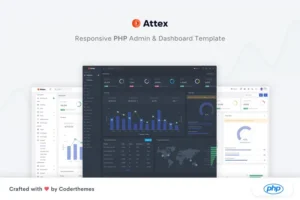 Mua Attex - PHP Admin & Dashboard Template giá rẻ