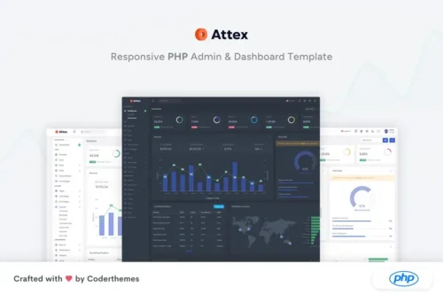 Mua Attex - PHP Admin & Dashboard Template giá rẻ