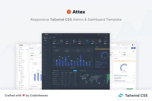 Mua Attex - Tailwind CSS Admin & Dashboard Template giá rẻ