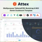 Attex – TailwindCSS, Bootstrap & MUI Admin