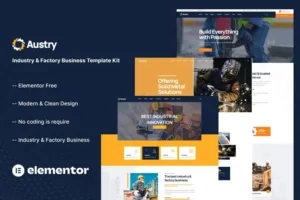 Mua Austry - Industry & Factory Business Elementor Template Kit giá rẻ