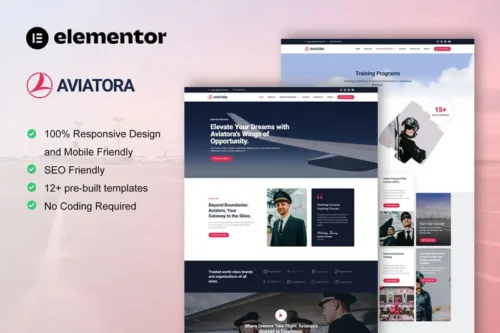 Mua Aviatora - Aviation & Flight School Elementor Pro Template Kit giá rẻ