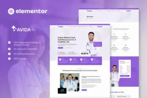 Mua Avida - Health & Medical Elementor Template Kit giá rẻ