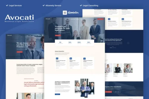 Mua Avocati - Law Firm & Attorney Elementor Template Kit giá rẻ