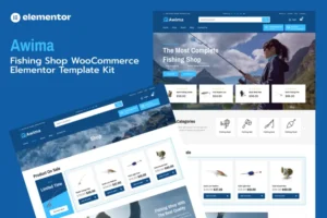 Mua Awima - Fishing Shop & Store WooCommerce Elementor Pro Template Kit giá rẻ