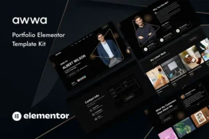 Mua Awwa - Dark Portfolio Elementor Template Kit giá rẻ