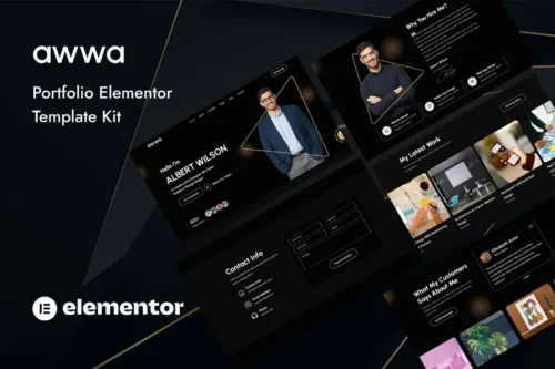 Mua Awwa - Dark Portfolio Elementor Template Kit giá rẻ