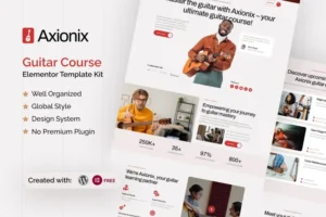Mua Axionix - Guitar Course Elementor Template Kit giá rẻ