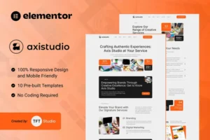 Mua Axistudio - Branding & Creative Studio Elementor Template Kit giá rẻ