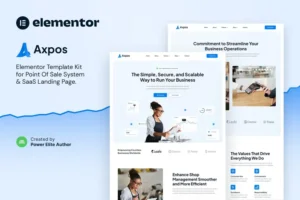 Mua Axpos – Point Of Sale Software & SaaS Landing Page Elementor Template Kit giá rẻ