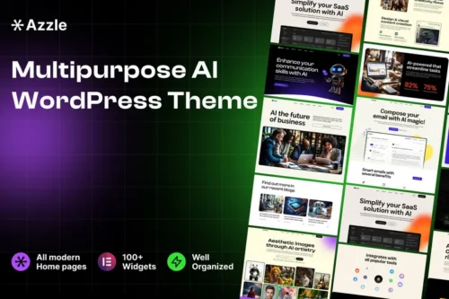 Mua Azzle - SaaS & Tech Startup Elementor WordPress giá rẻ