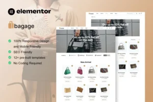Mua Bagage - Woocommerce Bag Store Elementor Pro Template Kit giá rẻ