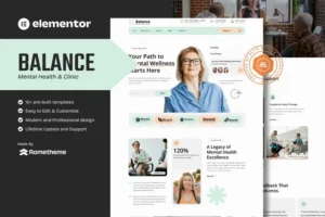 Mua Balance - Mental Health Clinic Elementor Template Kit giá rẻ