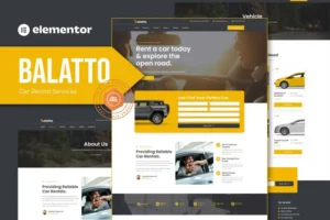 Mua Balatto - Car Rental Company Elementor Pro Template Kit giá rẻ