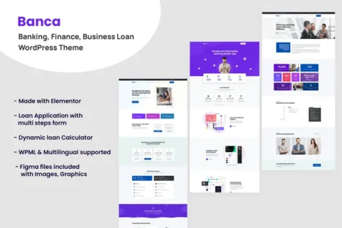 Mua Banca - Banking, Business Loan WordPress Theme giá rẻ