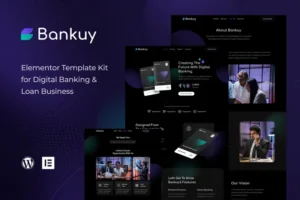 Mua Bankuy - Digital Banking & Business Loan Elementor Template Kit giá rẻ