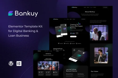 Mua Bankuy - Digital Banking & Business Loan Elementor Template Kit giá rẻ