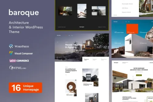 Mua Baroque - Architecture & Interior WordPress Theme giá rẻ