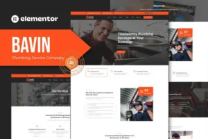 Mua Bavin - Plumbing Service Company Elementor Template Kit giá rẻ