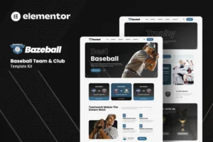 Mua Bazeball - Sports Team Elementor Template Kit giá rẻ