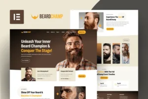 Mua BeardChamp - Beard & Mustache Competition Elementor Template Kit giá rẻ